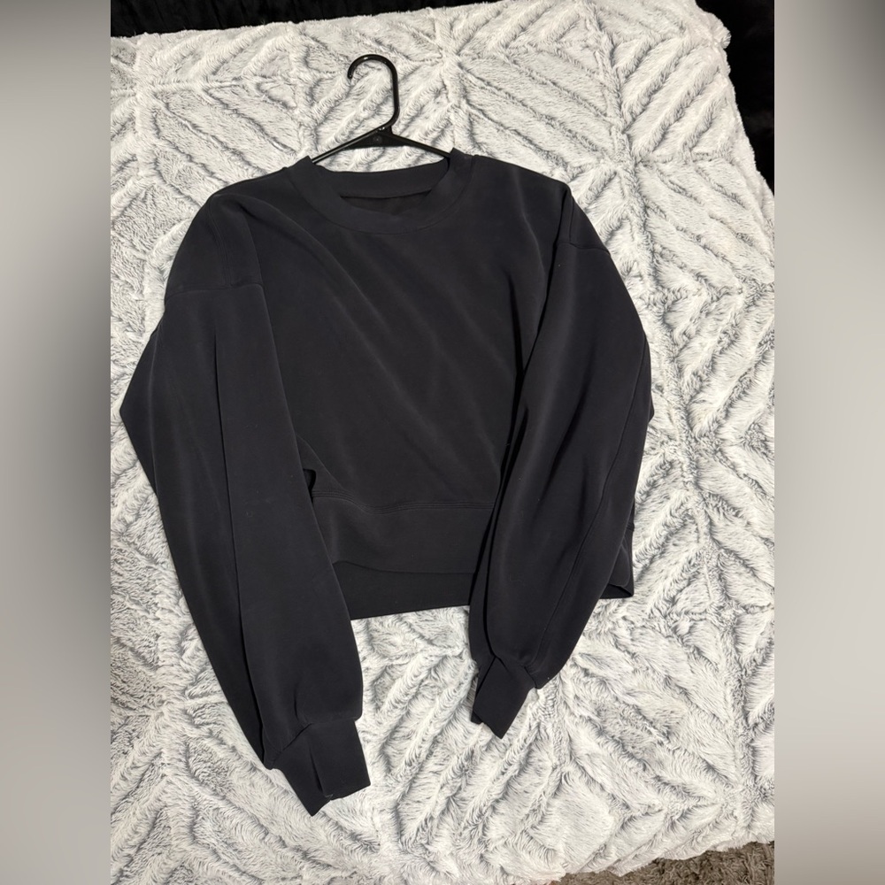 Lululemon Athletica Black Cropped Shirt